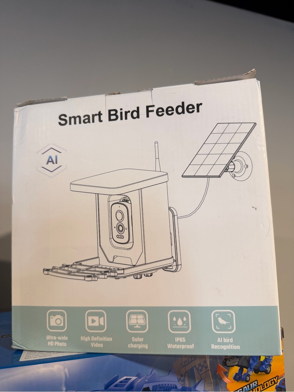 Smart Bird Feeder with AI Bird Recognition - White